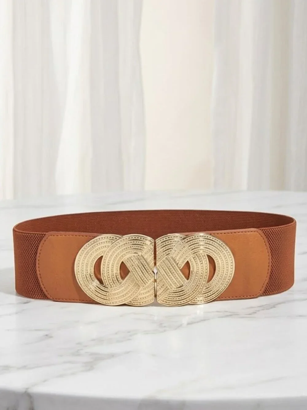 Ladies Brown Gorgeous Statement Belt (33.5 Inches)